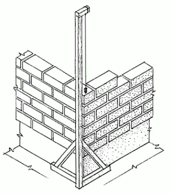 Процесс кладки газобетонных блоков