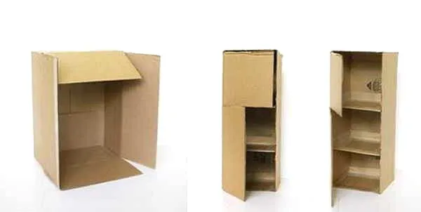 Как сделать шкаф для куклы из картонной коробки