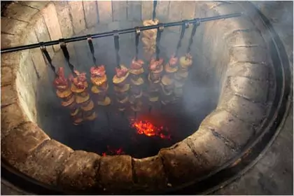 приготовление шашлыка в тандыре