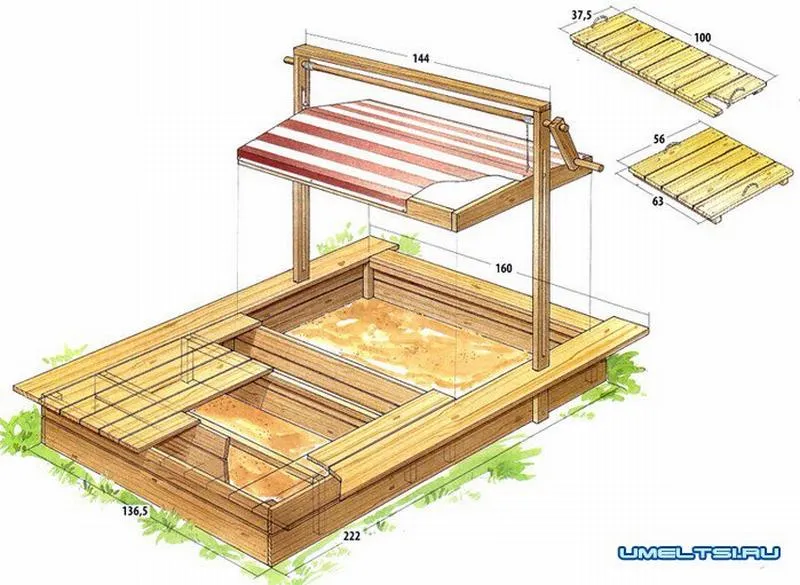 размеры песочницы