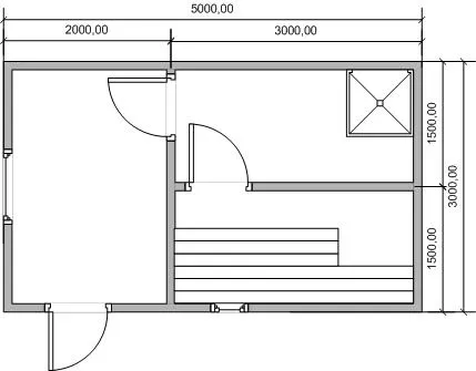 Проект бани 3 на 5 м: фото, примеры. Как составить проект бани 3х5?