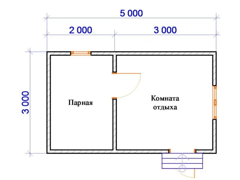 Проект бани 3 на 5 м: фото, примеры. Как составить проект бани 3х5?