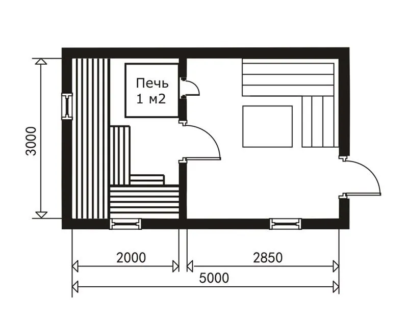 Проект бани 3 на 5 м: фото, примеры. Как составить проект бани 3х5?