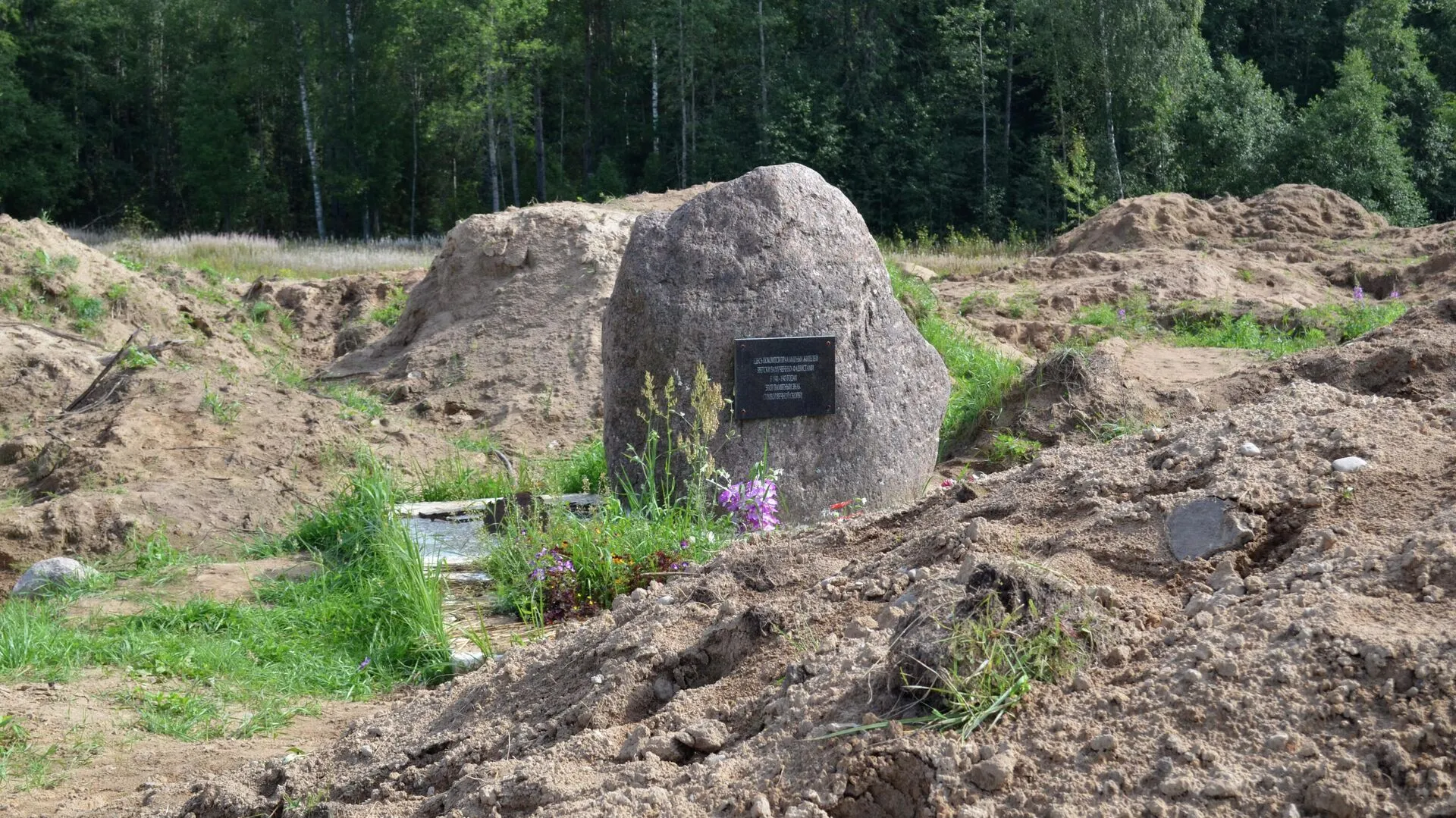 Место раскопок в районе деревни Жестяная Горка, где следователи обнаружили около 500 тел жертв латвийских карателей - РИА Новости, 1920, 27.10.2020