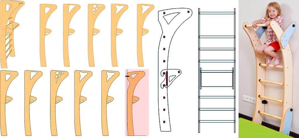 Шведская стенка своими руками: чертежи