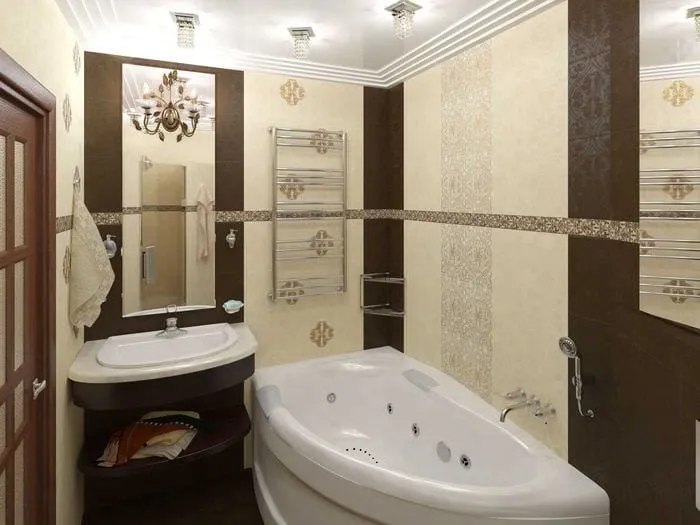 вариант необычного дизайна ванной комнаты 2.5 кв.м