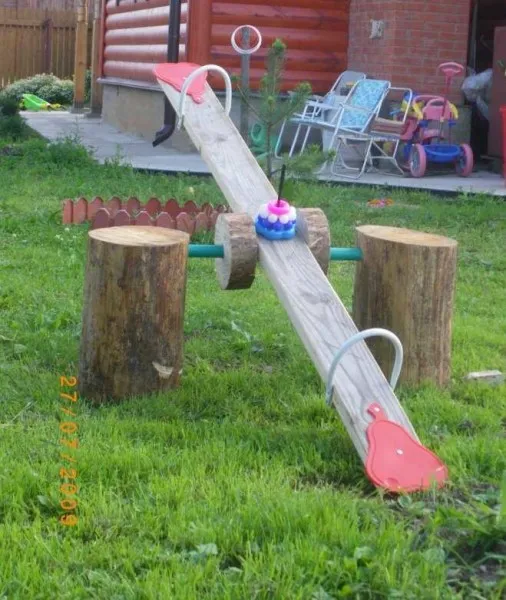 Самодельные детские качели