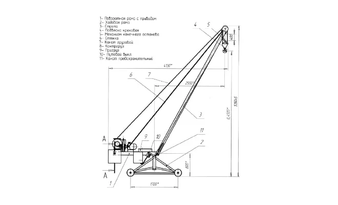 Чертеж подъемного механизма