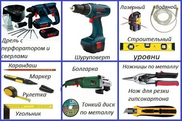 Инструменты для установки перегородок