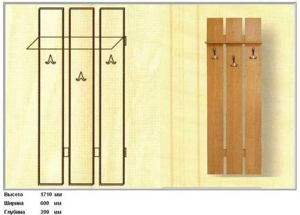 настенная вешалка своими руками