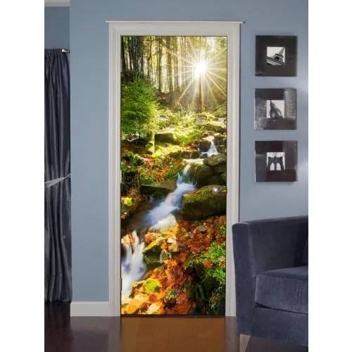 Декоративная наклейка на входную дверь, стену или холодильник «Весенний паводок», самоклеющаяся, единым полотном