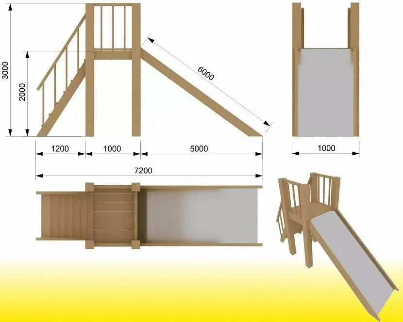 Размеры горки Размеры горки