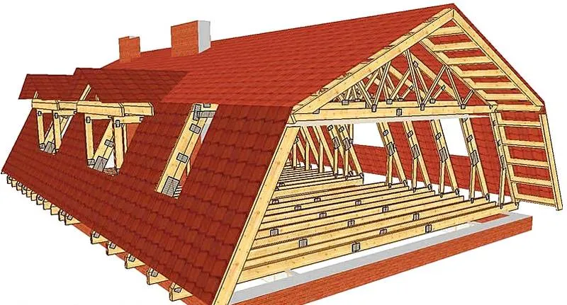 Схема крыши мансарды