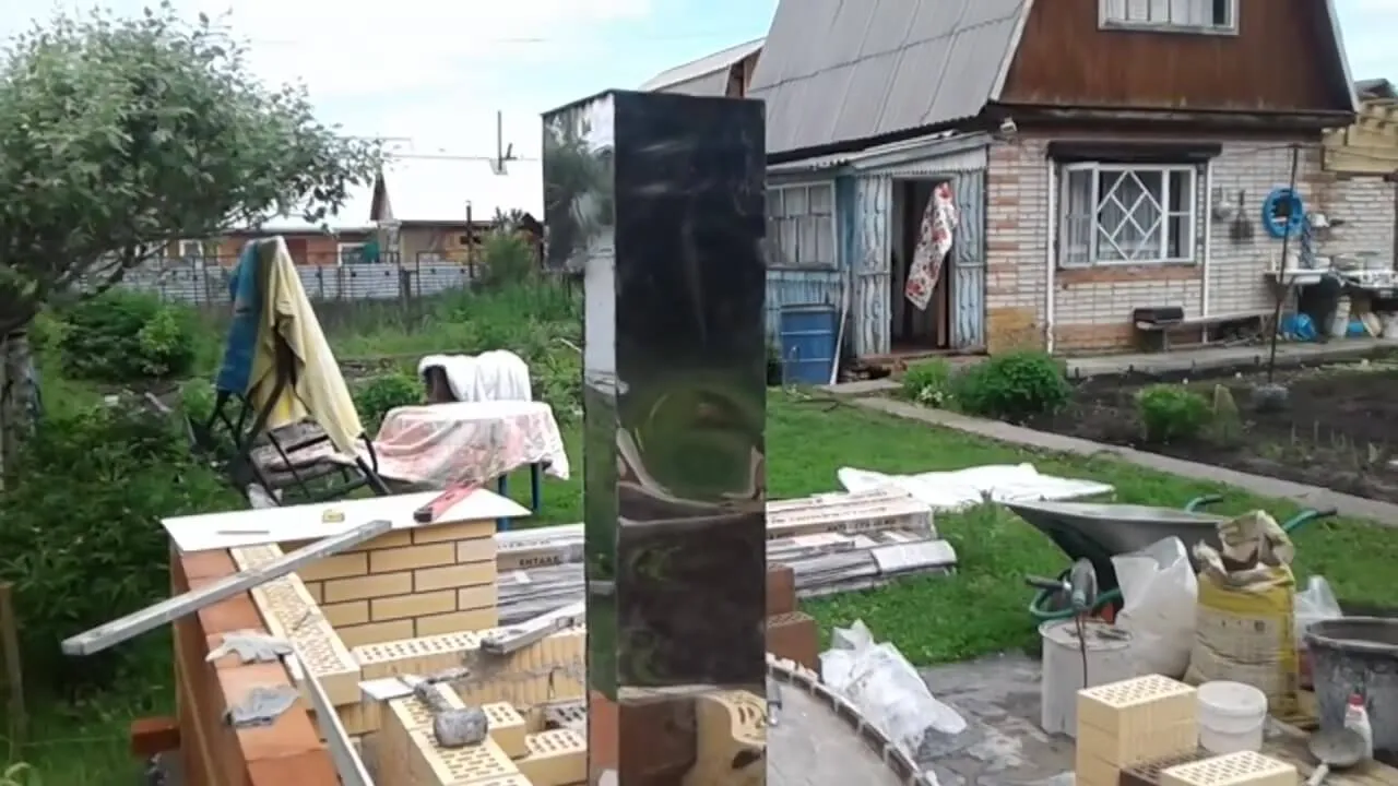 Был сварен дымоход для барбекю