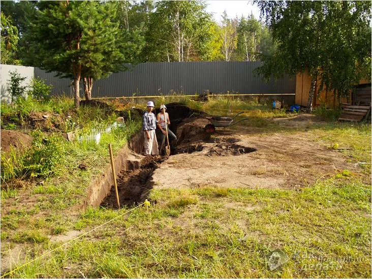 Котлован для бетонного бассейна