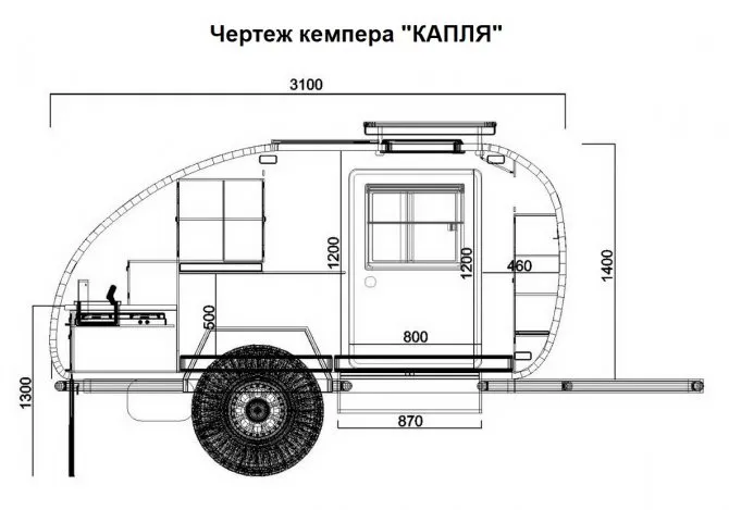 Кемпер, сделанный своими руками из прицепа: конструкция и изготовление