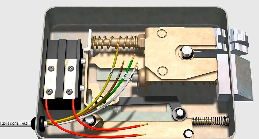 кабель КСПВ внутри эл.механического замка