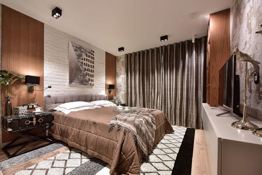 Стили интерьера в дизайне спальни: Лофт