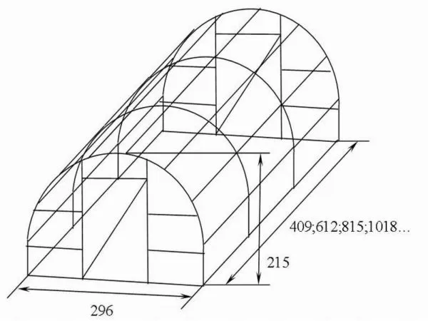 Типовой чертёж парника