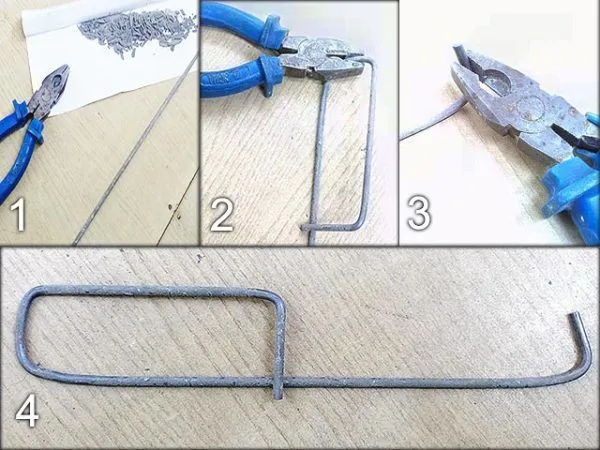 Крюк из электрода своими рукам