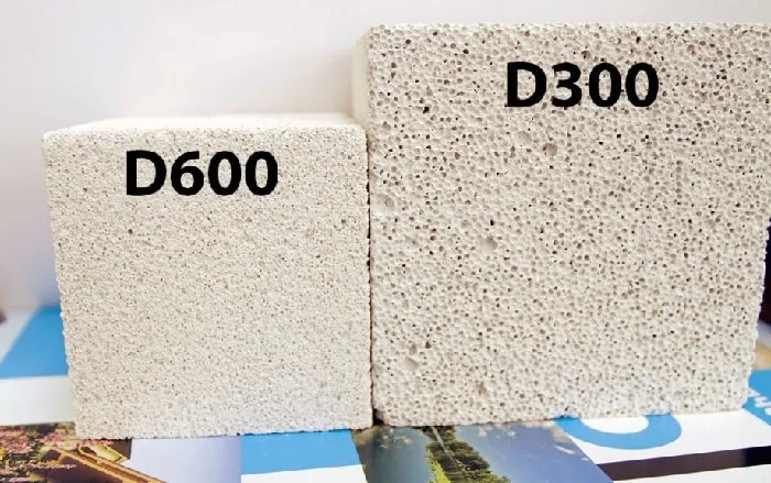 Марка газобетона D300 и D600
