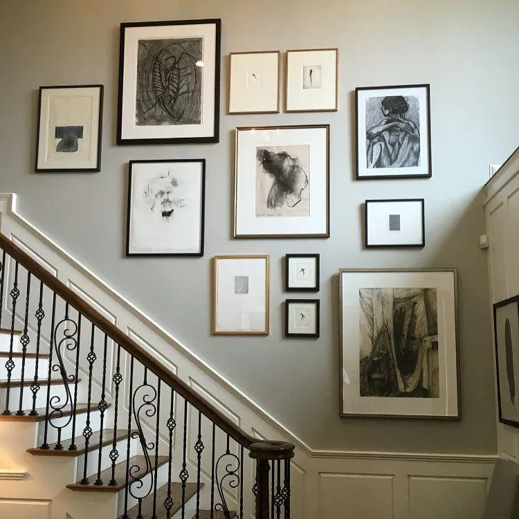 Картины над лестницей