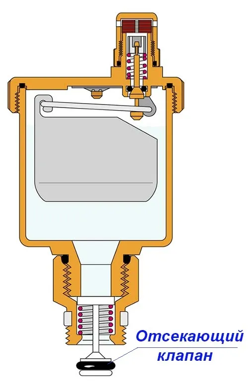 Воздушный клапан в разрезе
