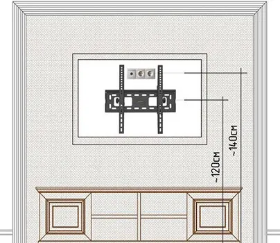 На какой высоте мне повесить телевизор?