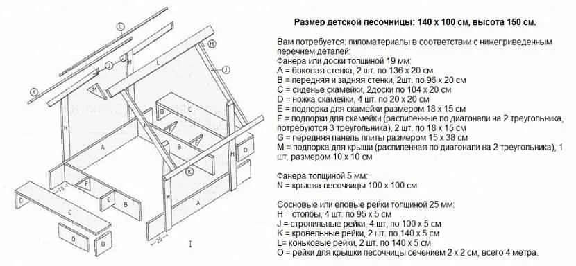 песочница домик