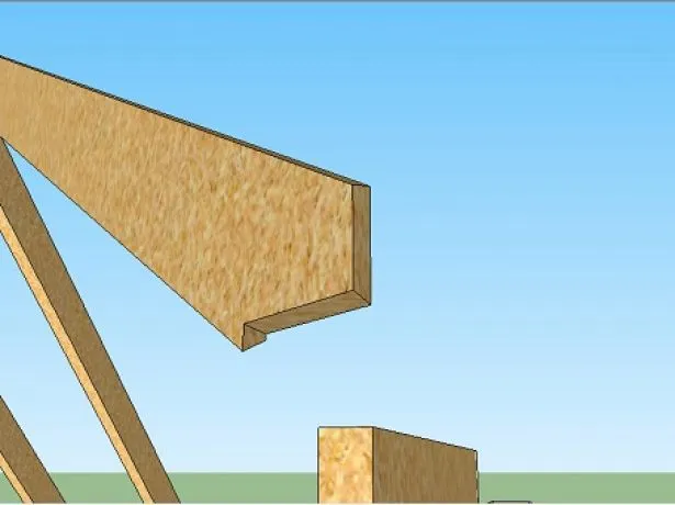 Завершающий этап изготовления углового стропила