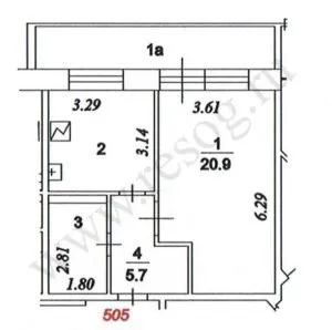 однокомнатной квартиры 40 кв.м. 300x298 - Планировка квартир. Все особенности.