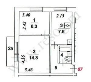 двухкомнатной квартиры 300x270 - Планировка квартир. Все особенности.