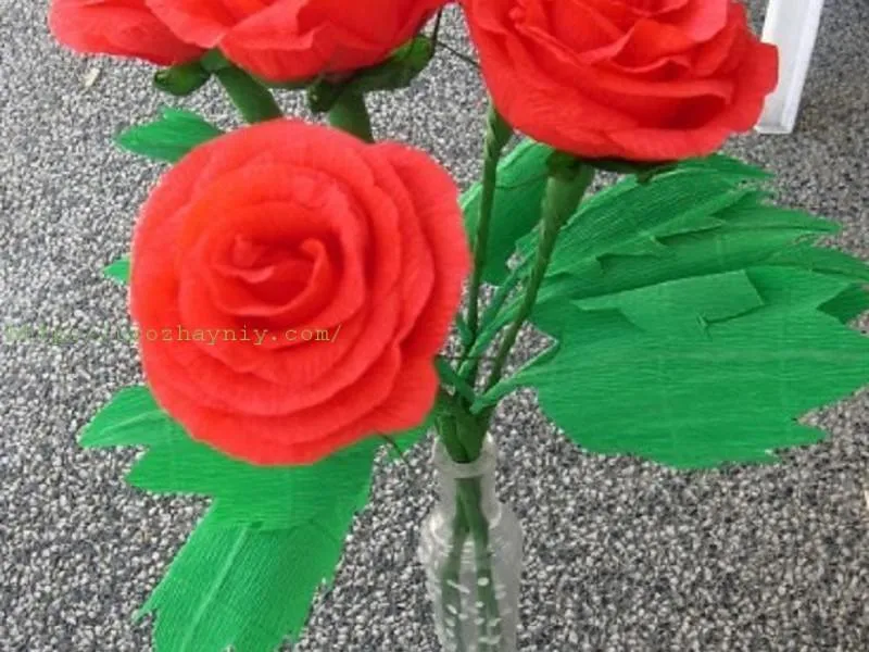 Поделки роз из бумаги фото