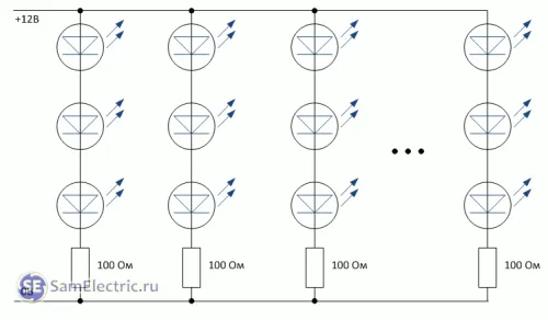 Схема светодиодной ленты 