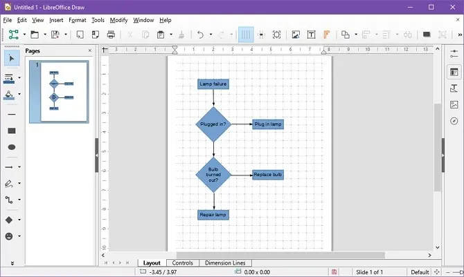 free flowchart tool libreoffice draw