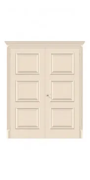 Двустворчатая дверь Классико-16 ДГ Ivory