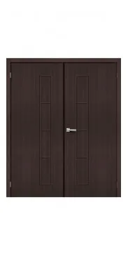 Двустворчатая дверь Тренд 3 ДГ Wenge Veralinga