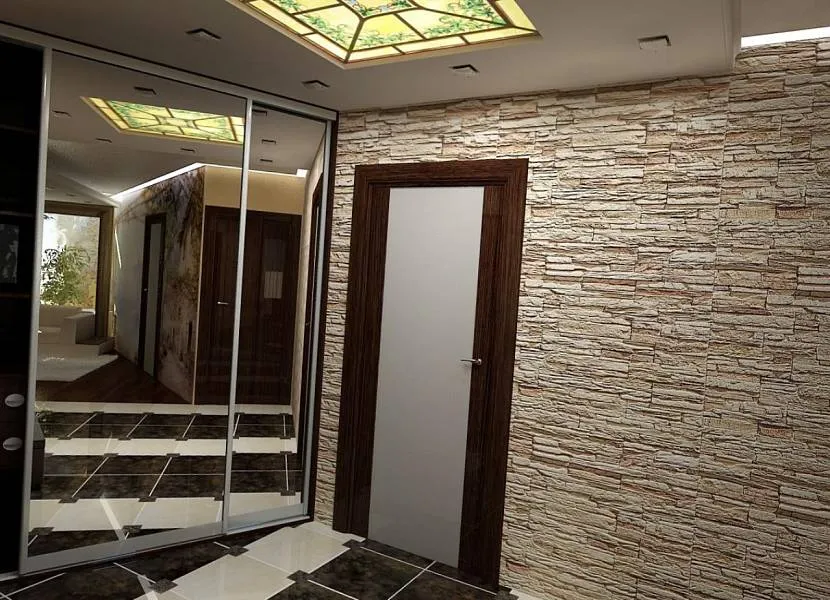 Коридор с искусственным камнем Коридор с искусственным камнем