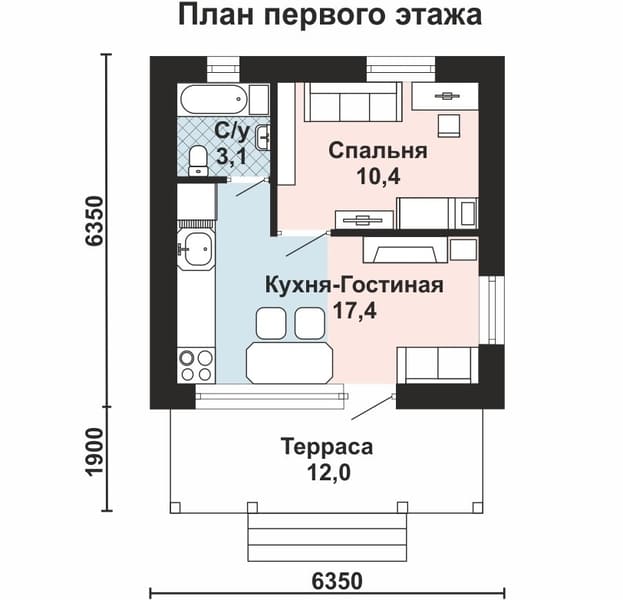 Дом из газобетона 6х6: одноэтажный и Дом из газобетона 6х6: одноэтажный и
