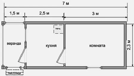 планировка бытовки 