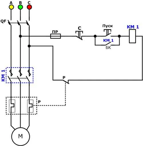 Магнитный пускатель: назначение, устройство, схемы подключения
