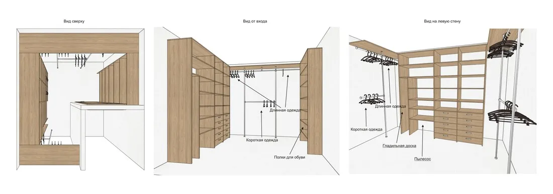 Гардеробная своими руками [70+ фото] — чертежи и схемы