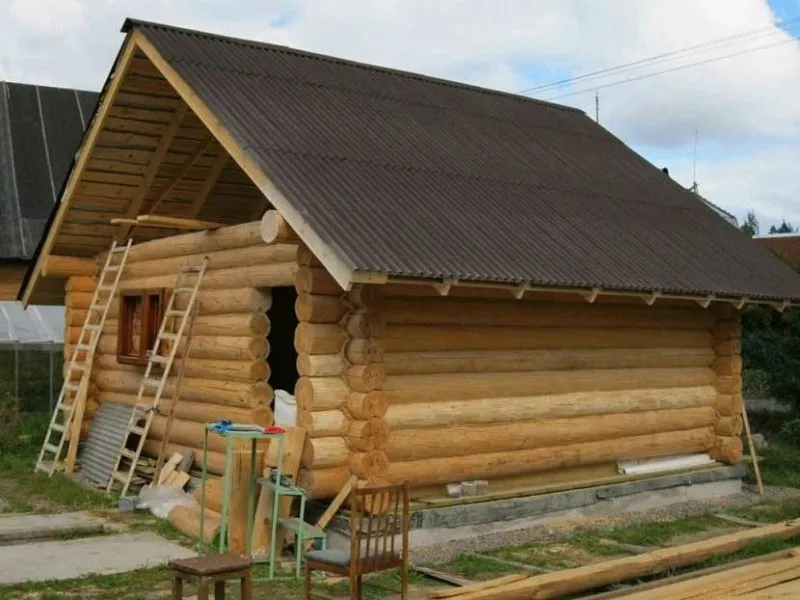 Сруб русской бани
