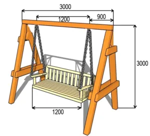 Как сделать на дачном участке качели-скамейку своими руками 