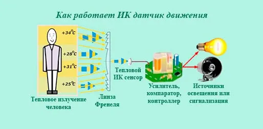 Как работает ИК датчик движения