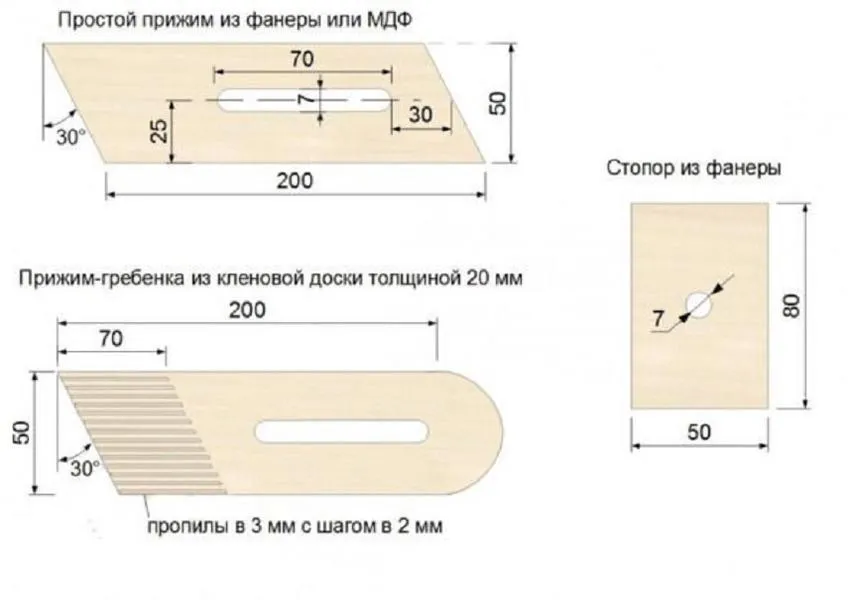 чертеж гребенки