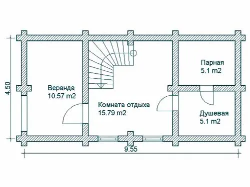 планировка маленькой бани