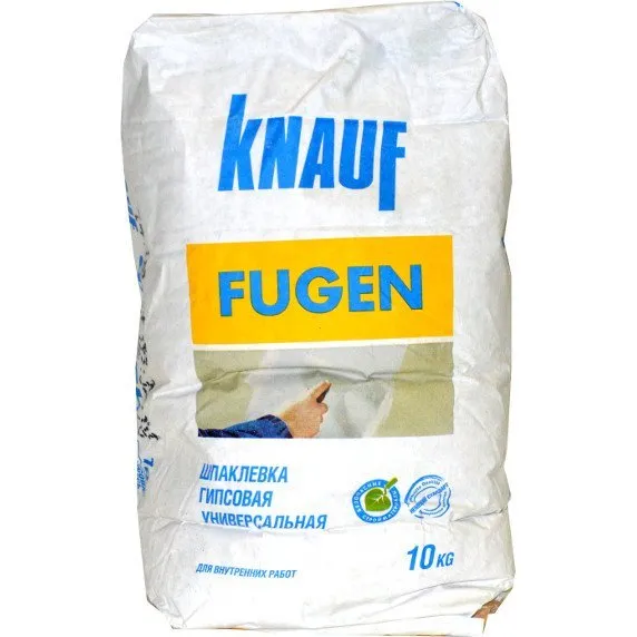 «Кнауф Фуген» выпускается в упаковках по 5, 10 и 25 кг
