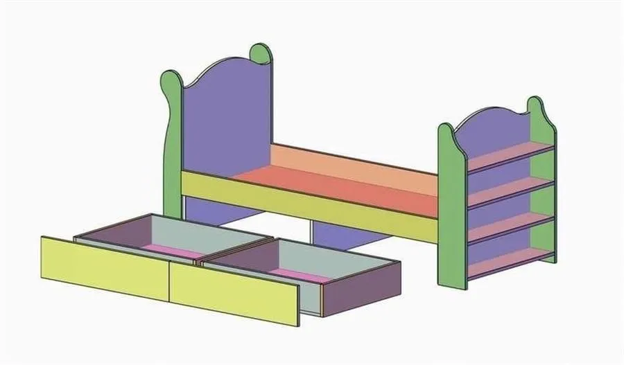 Детская кровать С ЯЩИКАМИ И