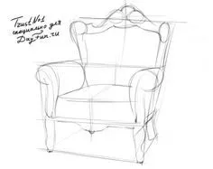 Как нарисовать мебель карандашом поэтапно? Industrial Design Sketch, Drawing Furniture, Chair Drawing, Basic Sketching, Perspective Art